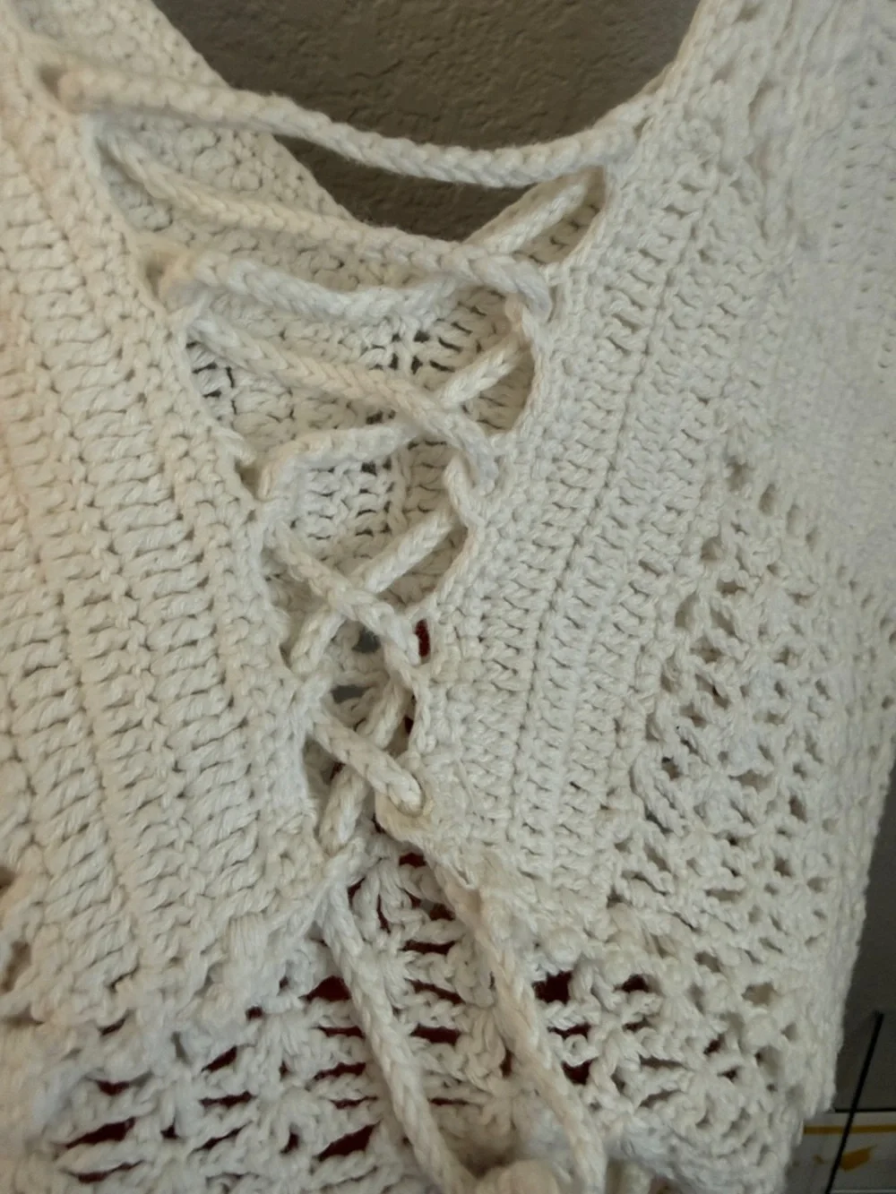 Forever 21 White Crochet V-Neck Camisole Bralette